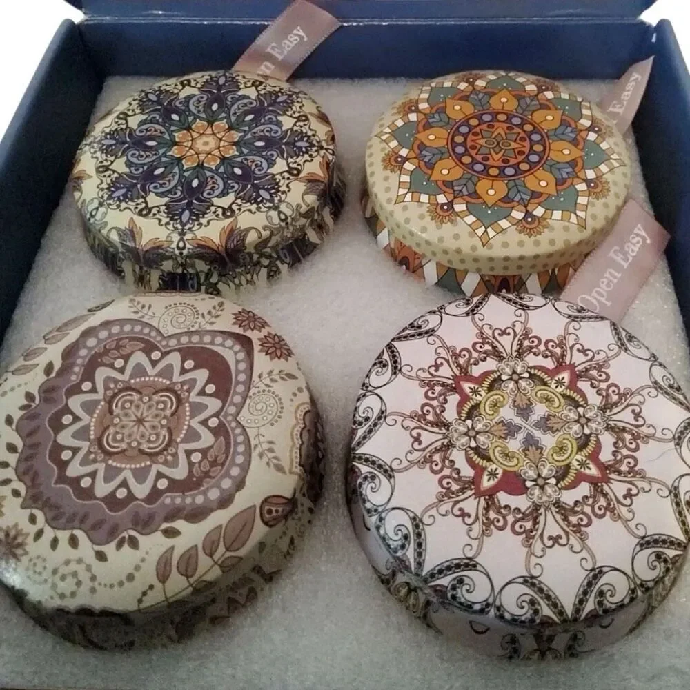 Box Set of Scented Candles Set of 4 New In Tins Best Wishes for You by King